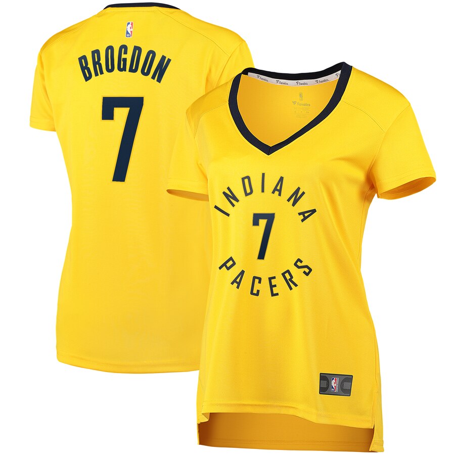 Malcolm Brogdon Indiana Pacers Fanatics Branded Women's Fast Break Replica Basketball Jersey Gold - Statement Edition