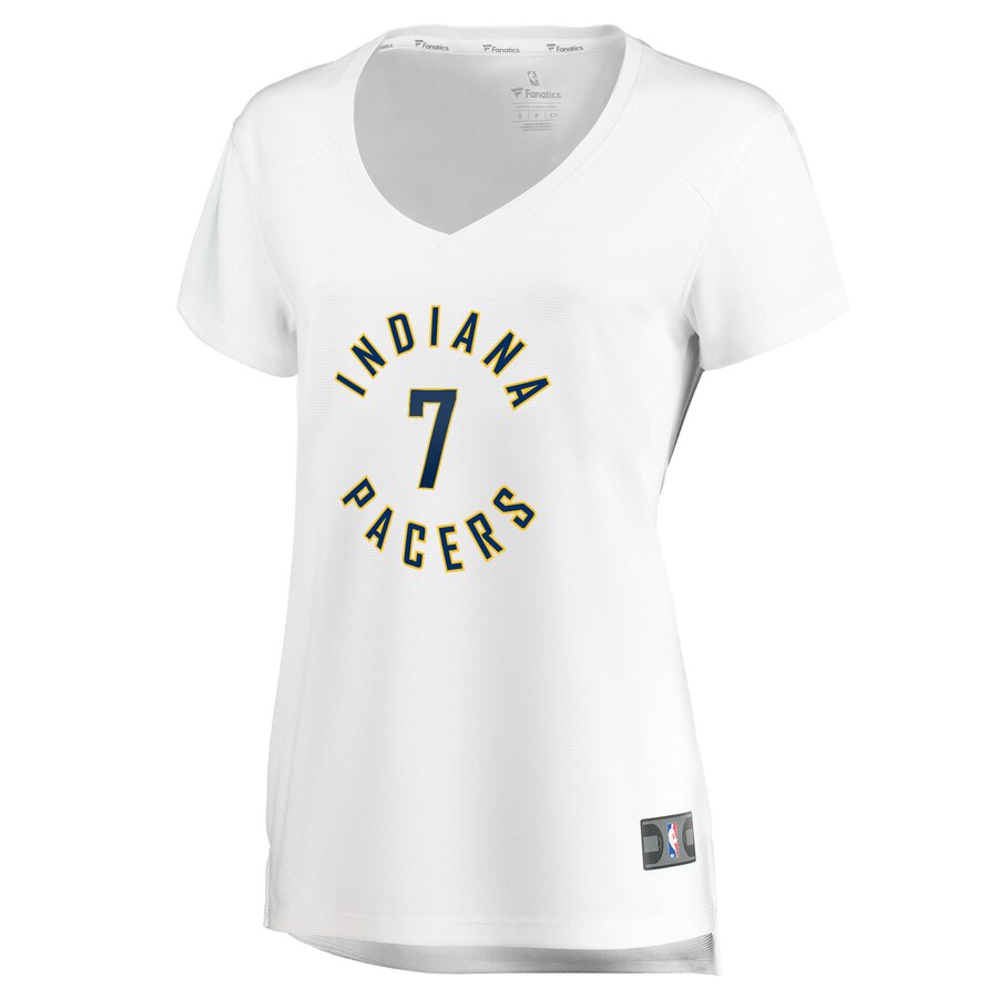 Alternative view of Malcolm Brogdon Indiana Pacers Fanatics Branded Women's Fast Break Replica Basketball Jersey White - Association Edition