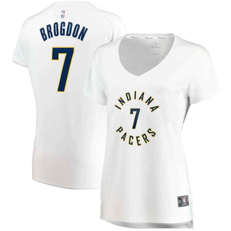 Malcolm Brogdon Indiana Pacers Fanatics Branded Women's Fast Break Replica Basketball Jersey White - Association Edition