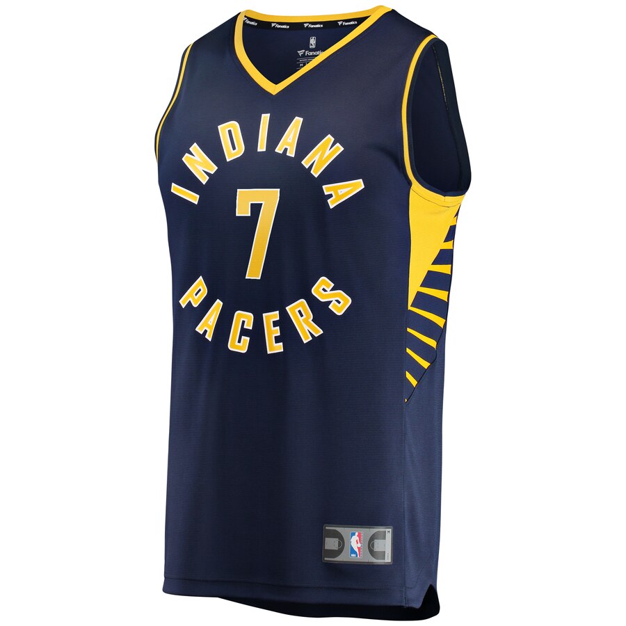 Alternative view of Malcolm Brogdon Indiana Pacers Fanatics Branded Youth Fast Break Replica Basketball Jersey Navy - Icon Edition