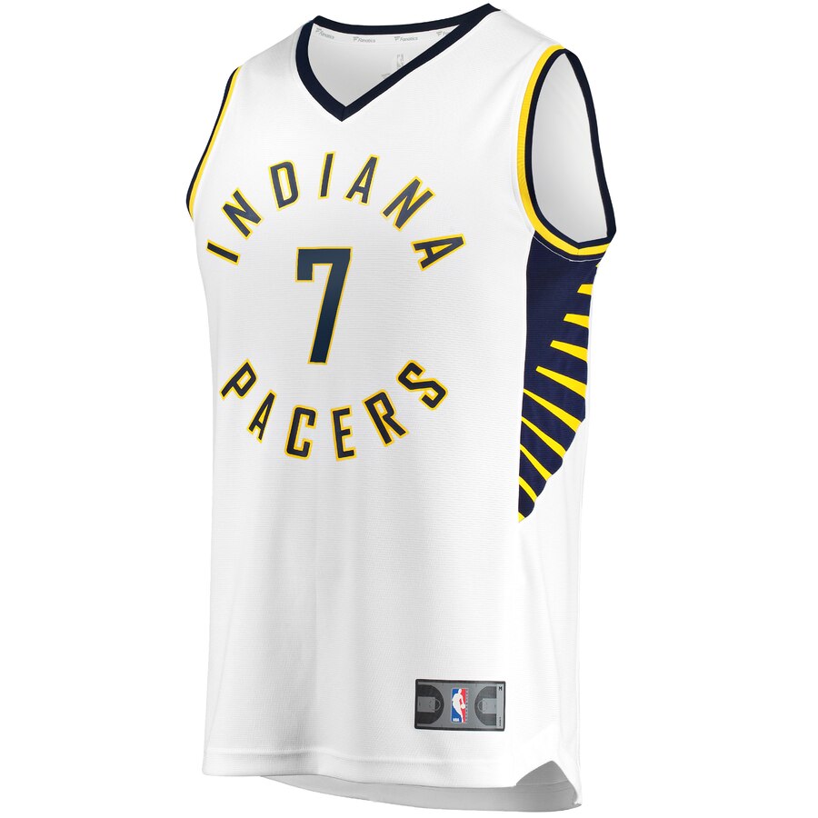Alternative view of Malcolm Brogdon Indiana Pacers Fanatics Branded Youth Fast Break Replica Basketball Jersey White - Association Edition