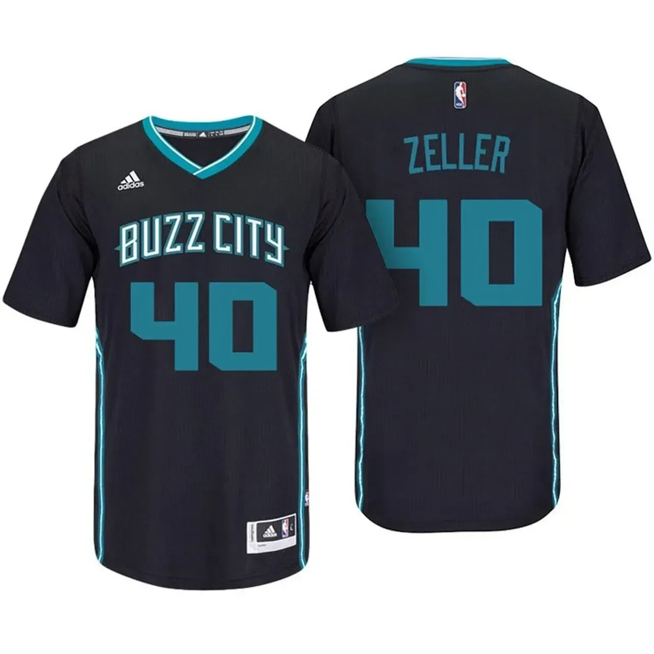 Male Cody Zeller Charlotte Hornets 40 Black Buzz City Pride Sleeved Swingman Basketball Jersey - JS865 