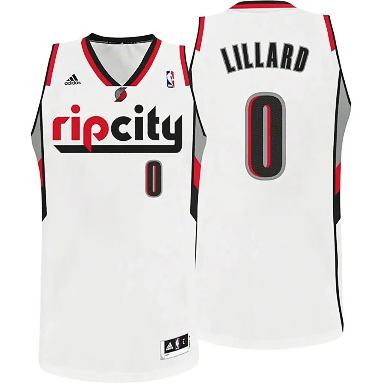 Male Damian Lillard Portland Trail Blazers 0 Rip City White Swingman Basketball Jersey - JS261 