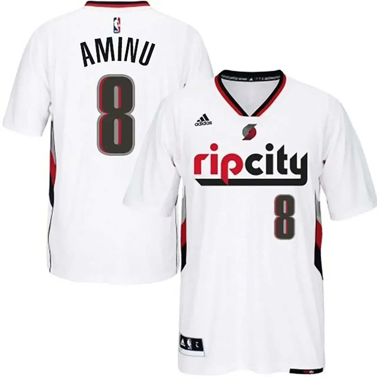 Male Portland Trail Blazers 8 New Swingman Ripcity Pride White Basketball Jersey Al-farouq Aminu Basketball Jersey - JS400 