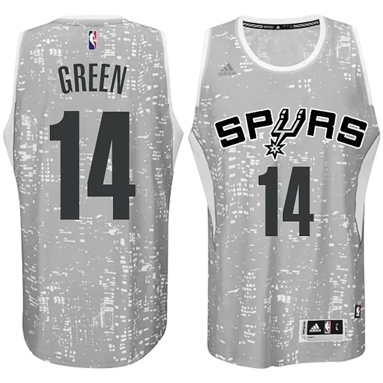 Male San Antonio Spurs 14 Danny Green City Lights Gray Swingman Basketball Jersey - JS193 