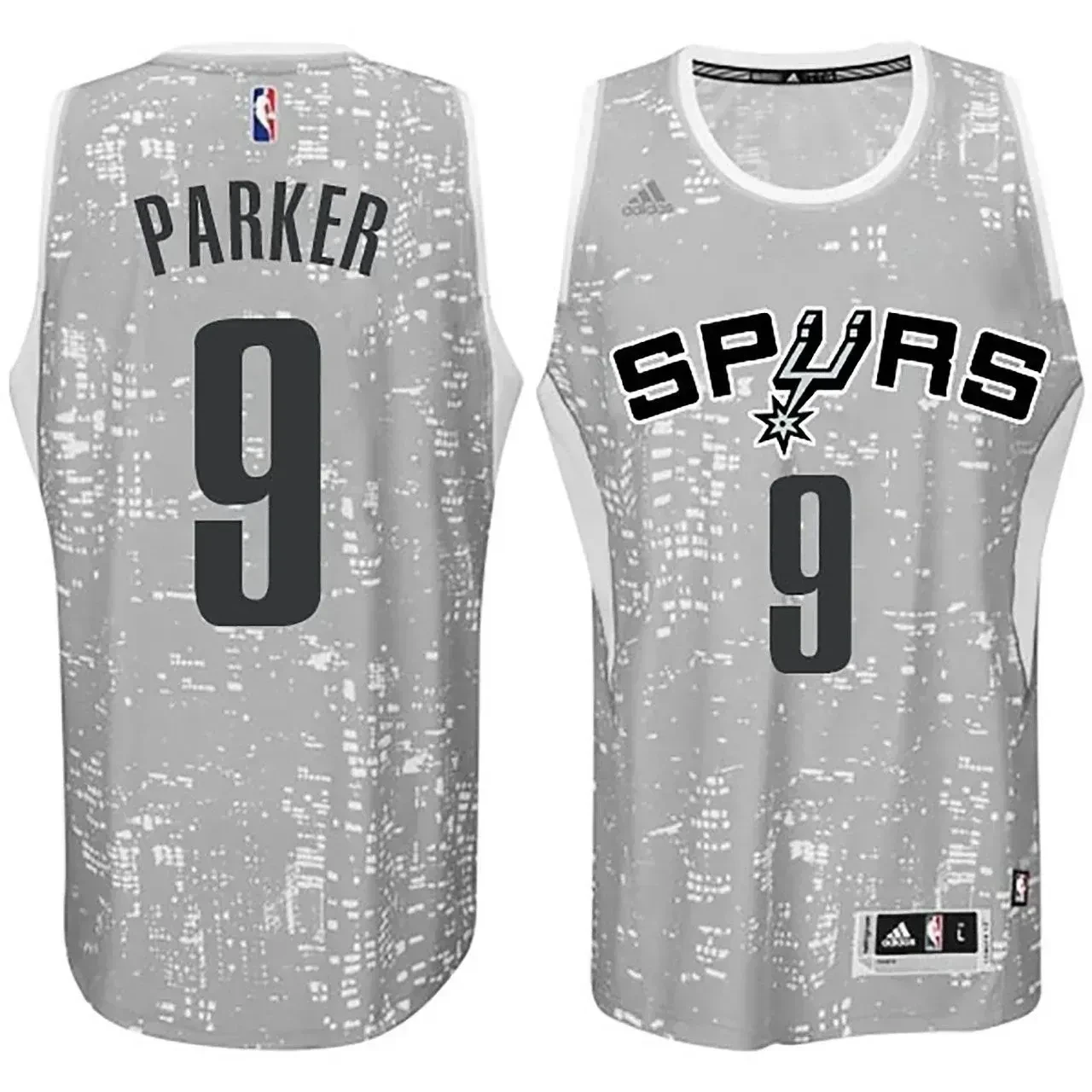 Male San Antonio Spurs 9 Tony Parker City Lights Black Swingman Basketball Jersey - JS307 