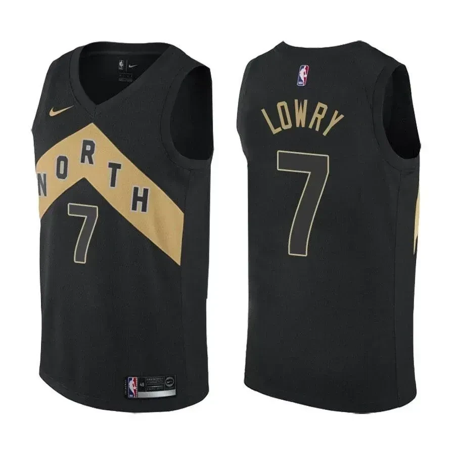 Male Toronto Raptors 7 Kyle Lowry City Lights Gray Swingman Basketball Jersey - JS468 