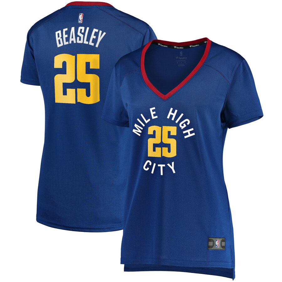 Malik Beasley Denver Nuggets Fanatics Branded Women's Fast Break Player Basketball Jersey - Statement Edition - Blue