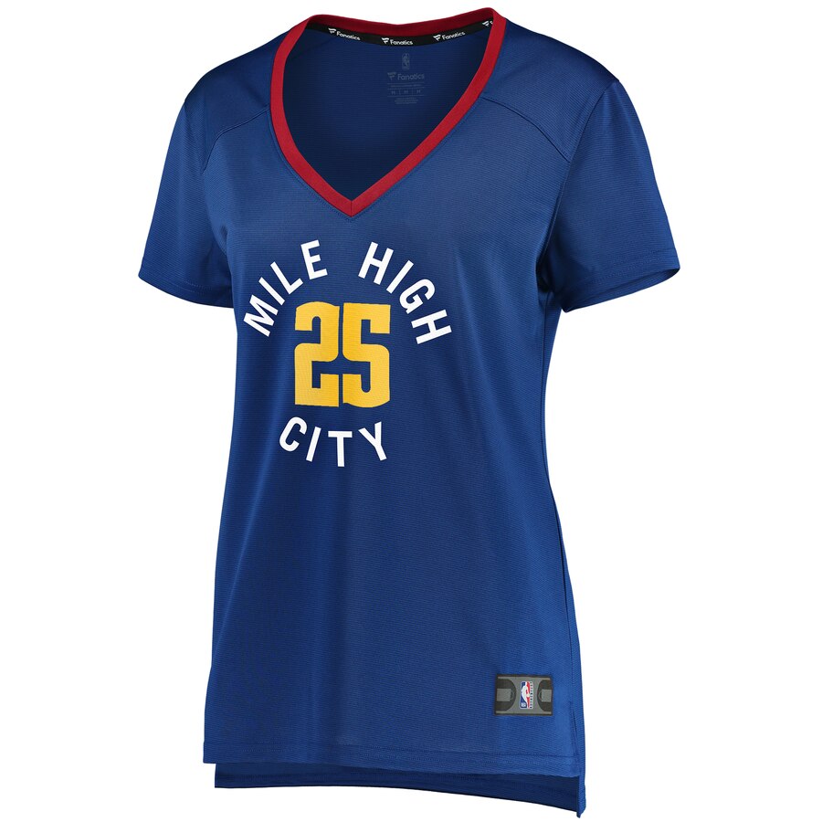 Alternative view of Malik Beasley Denver Nuggets Fanatics Branded Women's Fast Break Player Basketball Jersey - Statement Edition - Blue
