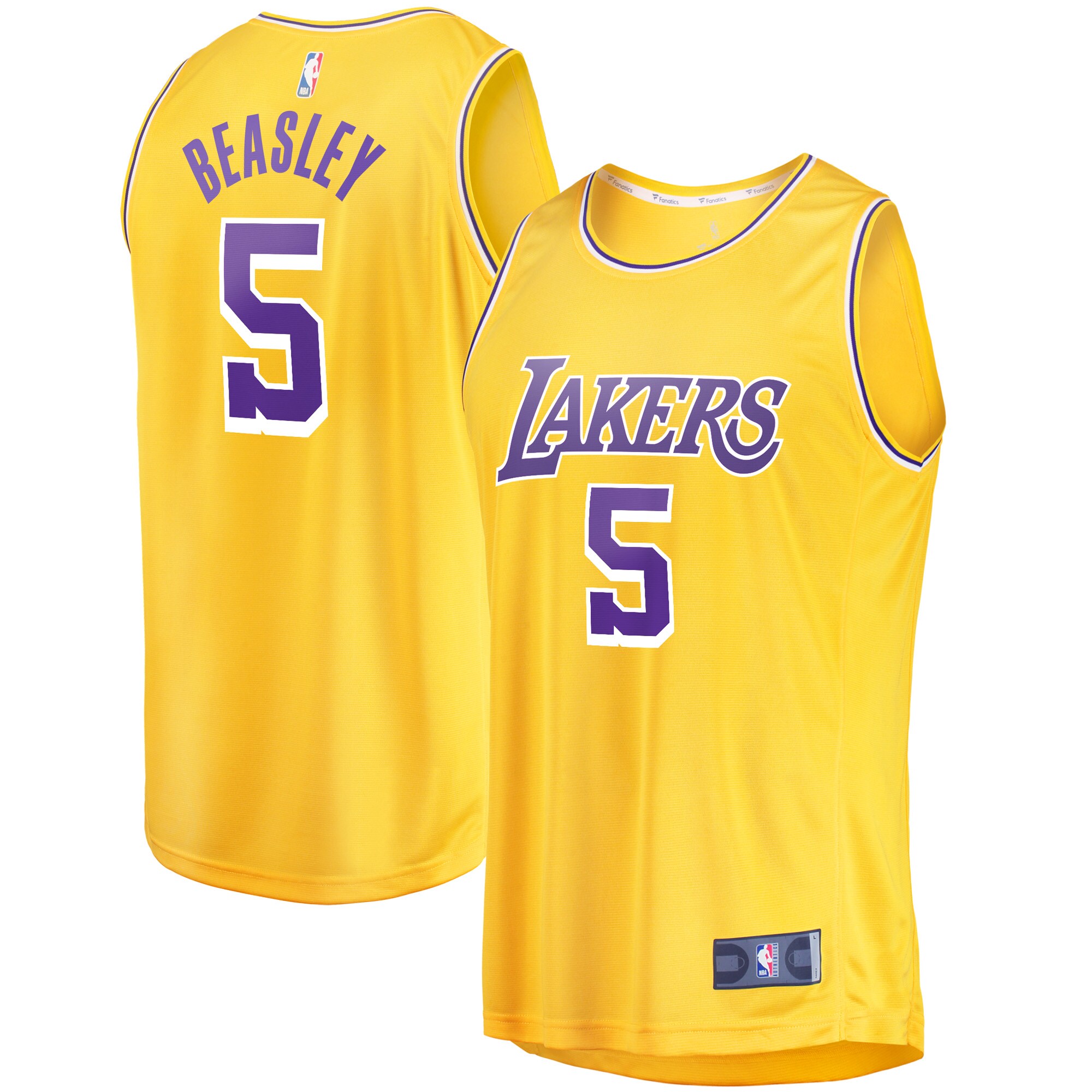 Malik Beasley Los Angeles Lakers Fanatics Branded Fast Break Player Basketball Jersey - Icon Edition - Gold