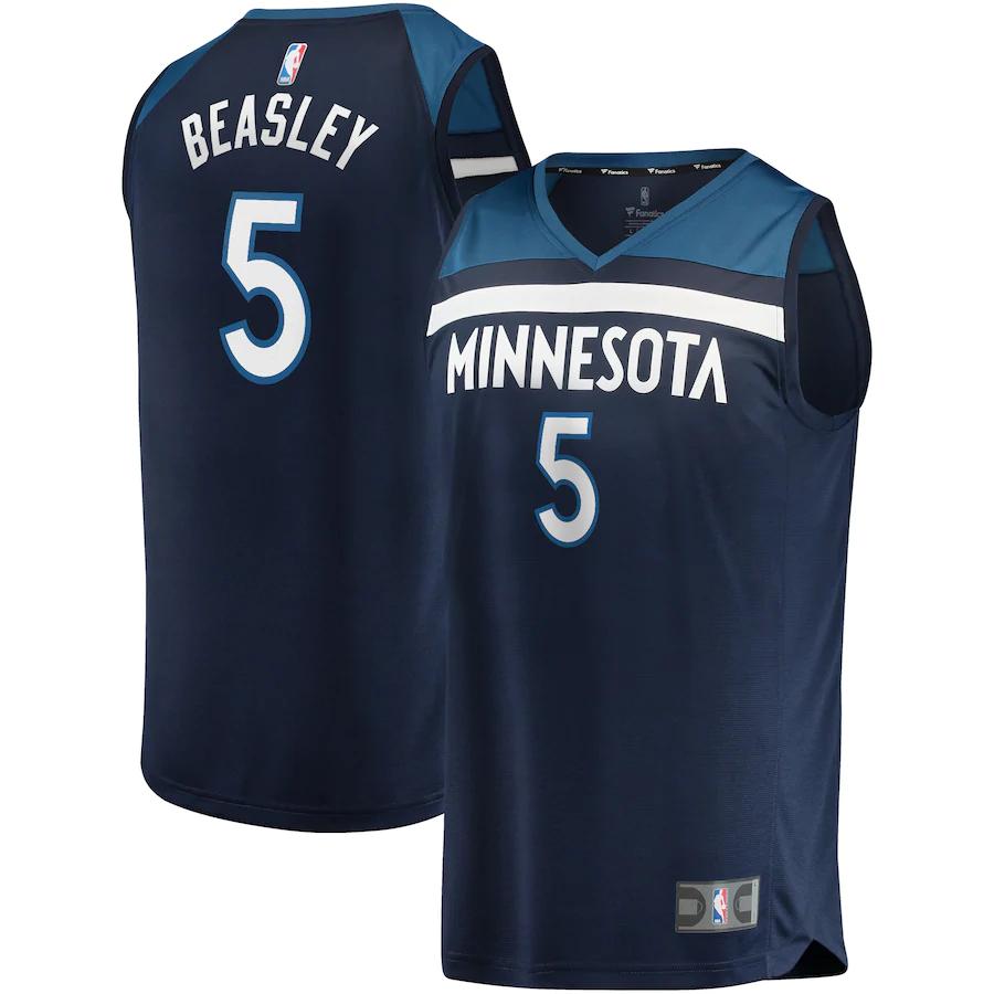 Malik Beasley Minnesota Timberwolves Fanatics Branded Fast Break Road Player Basketball Jersey - Navy