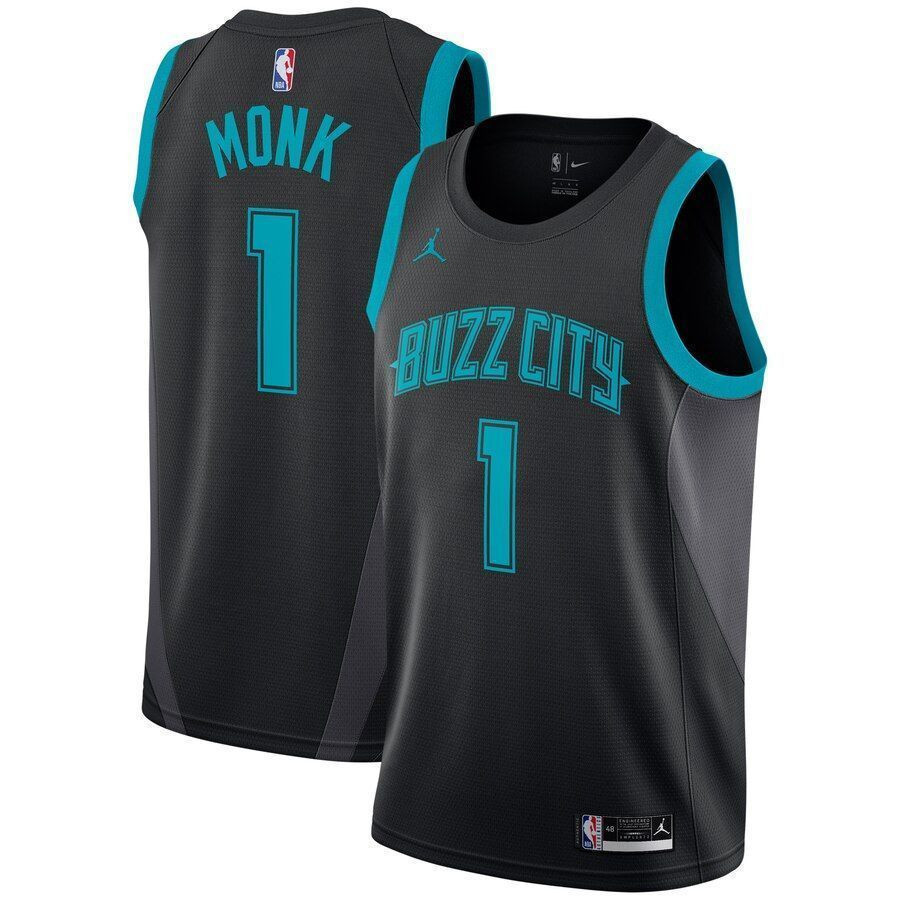 Malik Monk Charlotte Hornets City Edition Swingman Basketball Jersey - Black - JS985 