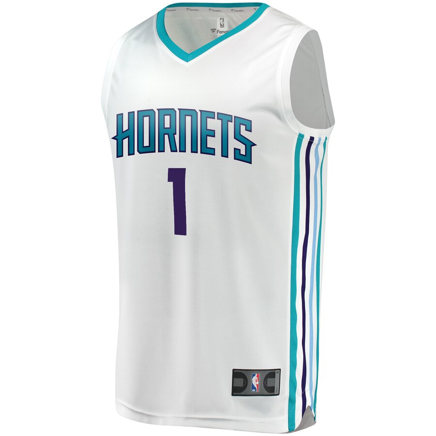 Alternative view of Malik Monk Charlotte Hornets Fanatics Branded Youth Fast Break Replica Player Basketball Jersey - Association Edition - White