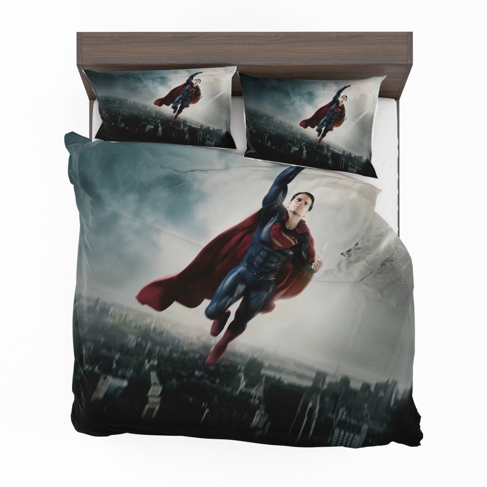 Alternative view of Man Of Steel Movie Superman Bedding Set - Custom Bedding Set