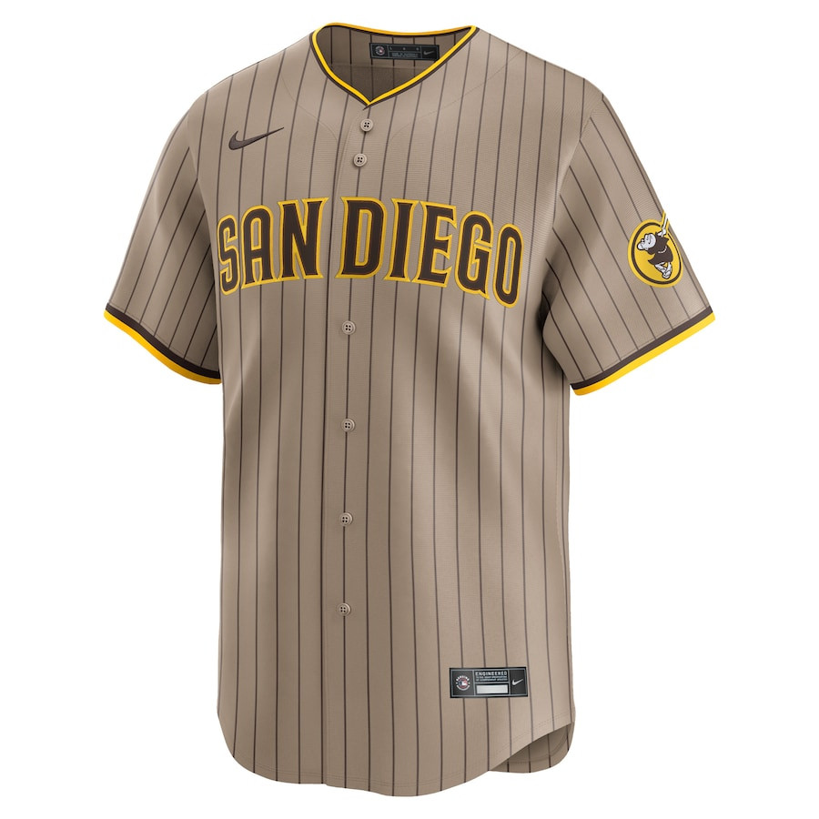 Alternative view of Manny Machado 13 San Diego Padres Alternate Limited Men Baseball Jersey - Tan 