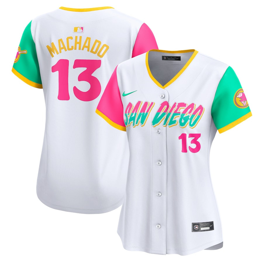 Manny Machado 13 San Diego Padres City Connect Limited Women Baseball Jersey - White 