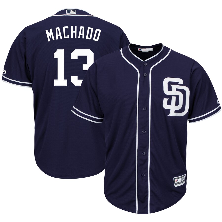Manny Machado San Diego Padres Majestic Official Cool Base Player Baseball Jersey - Navy