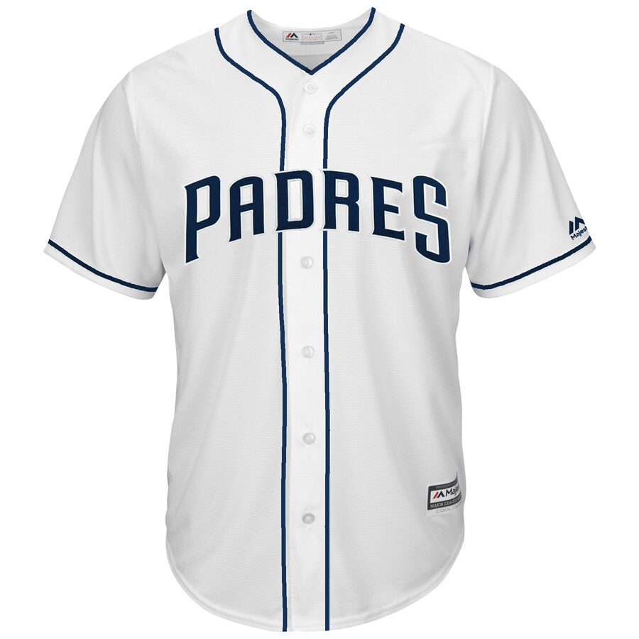 Alternative view of Manny Machado San Diego Padres Majestic Official Cool Base Player Baseball Jersey - White