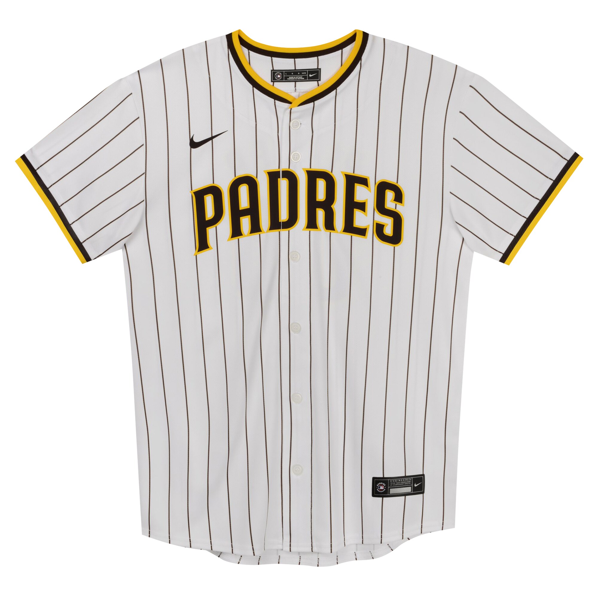 Alternative view of Manny Machado San Diego Padres Preschool Home Game Baseball Jersey - White
