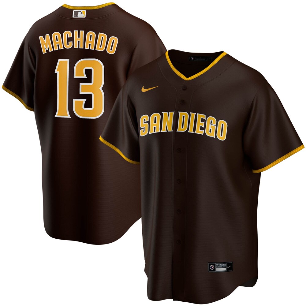 Manny Machado San Diego Padres Road 2020 Player Baseball Jersey - Brown