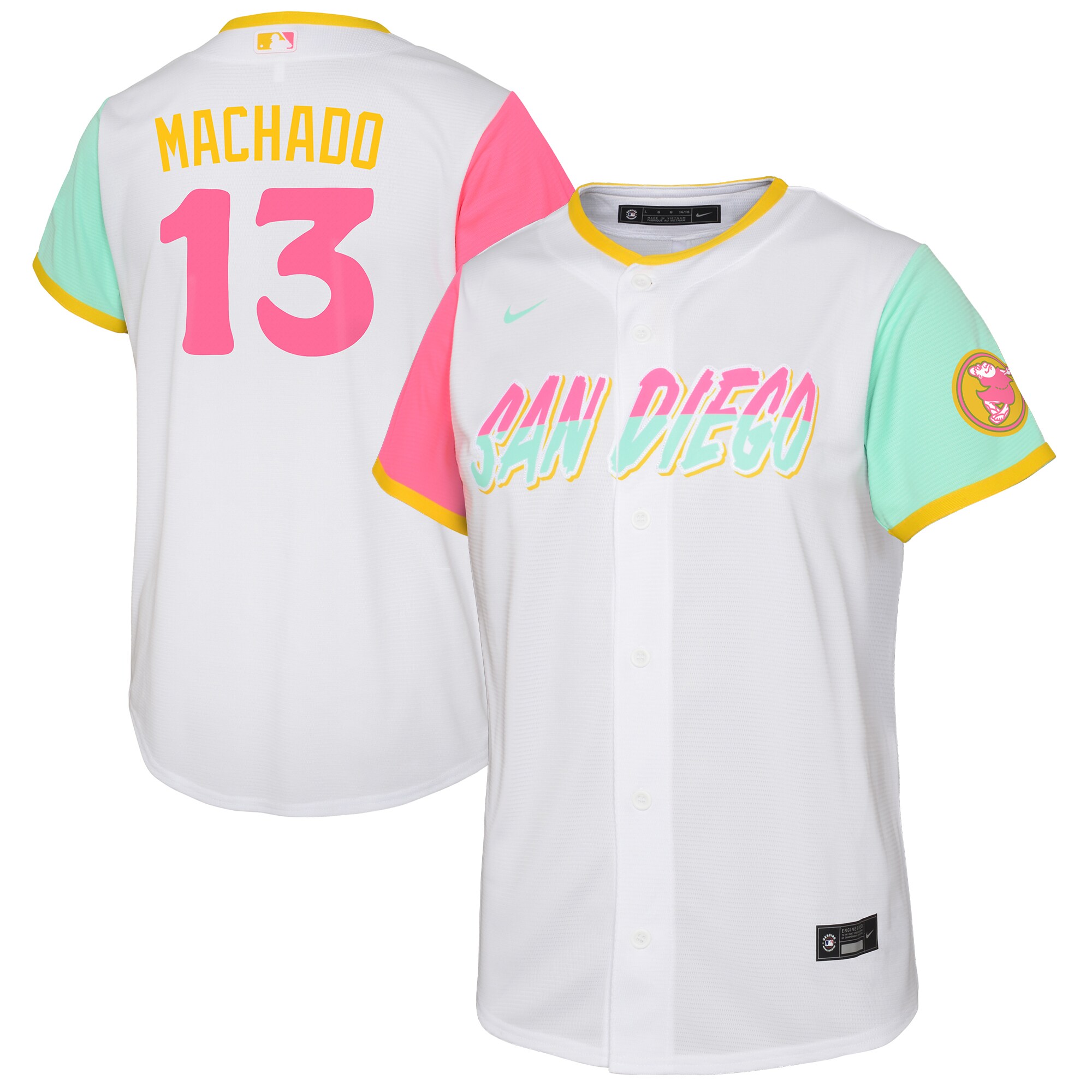 Manny Machado San Diego Padres Toddler City Connect Replica Player Baseball Jersey - White