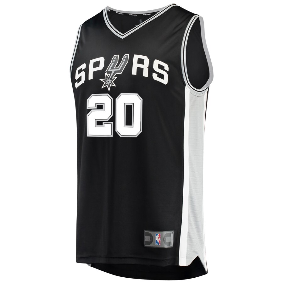 Alternative view of Manu Ginobili San Antonio Spurs Fanatics Branded Youth Fast Break Replica Basketball Jersey Black - Icon Edition