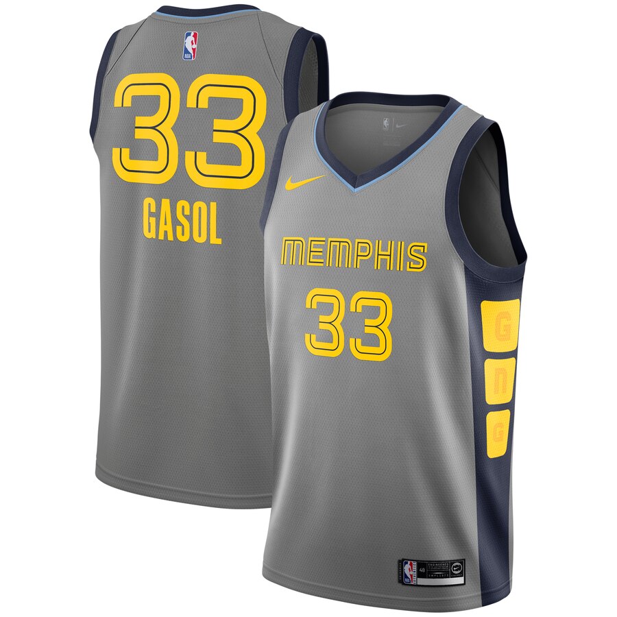 Marc Gasol Memphis Grizzlies City Edition Swingman Basketball Jersey - Gray