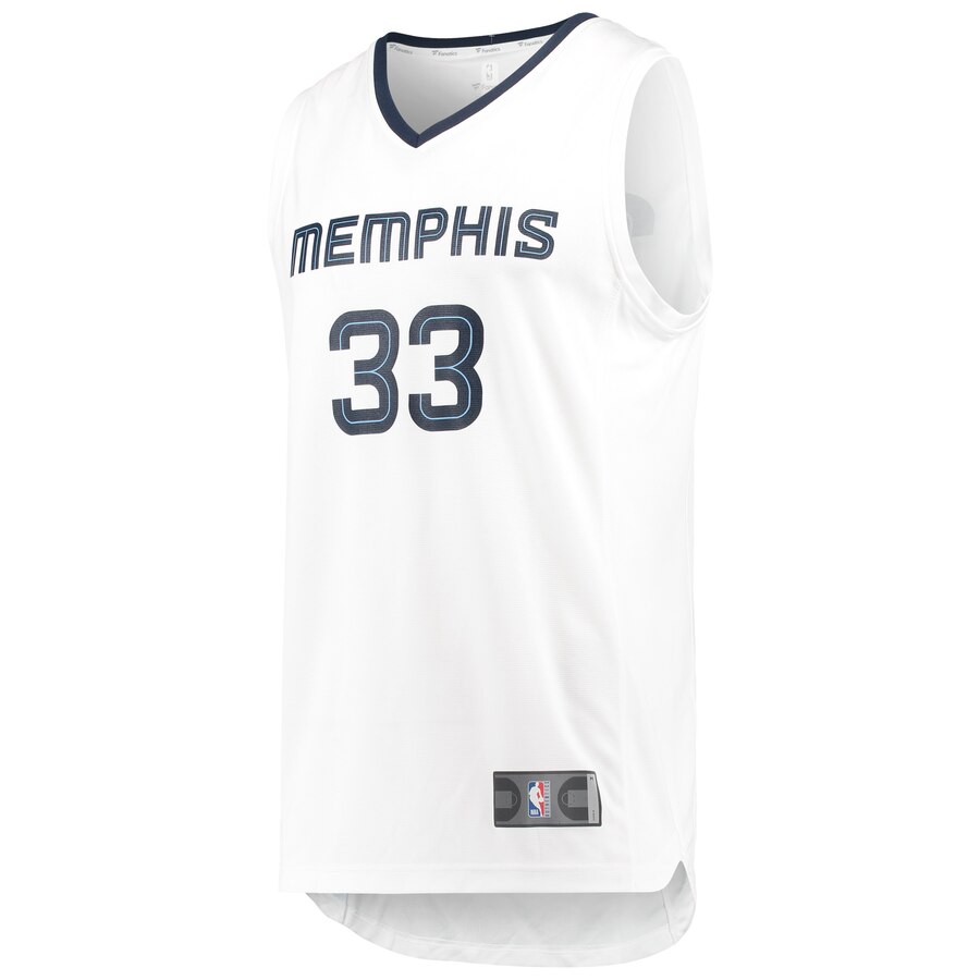 Alternative view of Marc Gasol Memphis Grizzlies Fanatics Branded Fast Break Replica Basketball Jersey - Association Edition - White