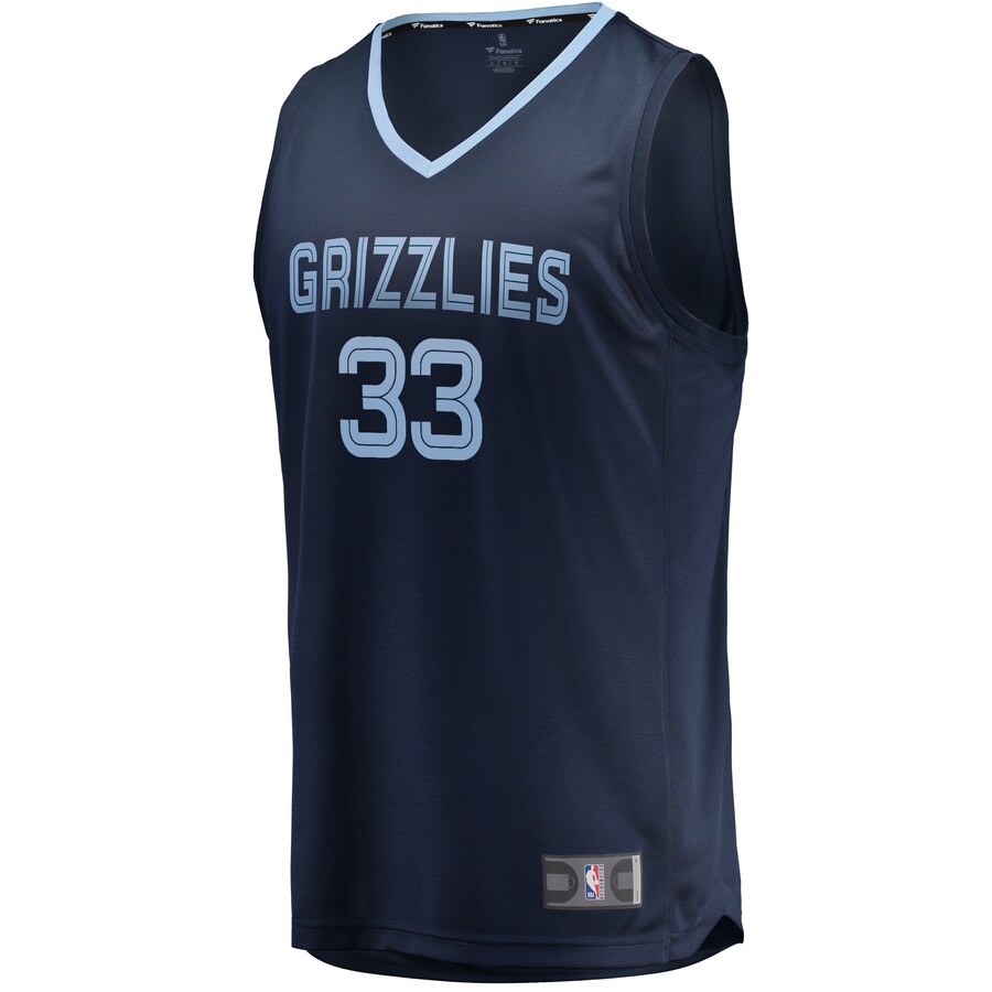Alternative view of Marc Gasol Memphis Grizzlies Fanatics Branded Fast Break Replica Basketball Jersey - Navy