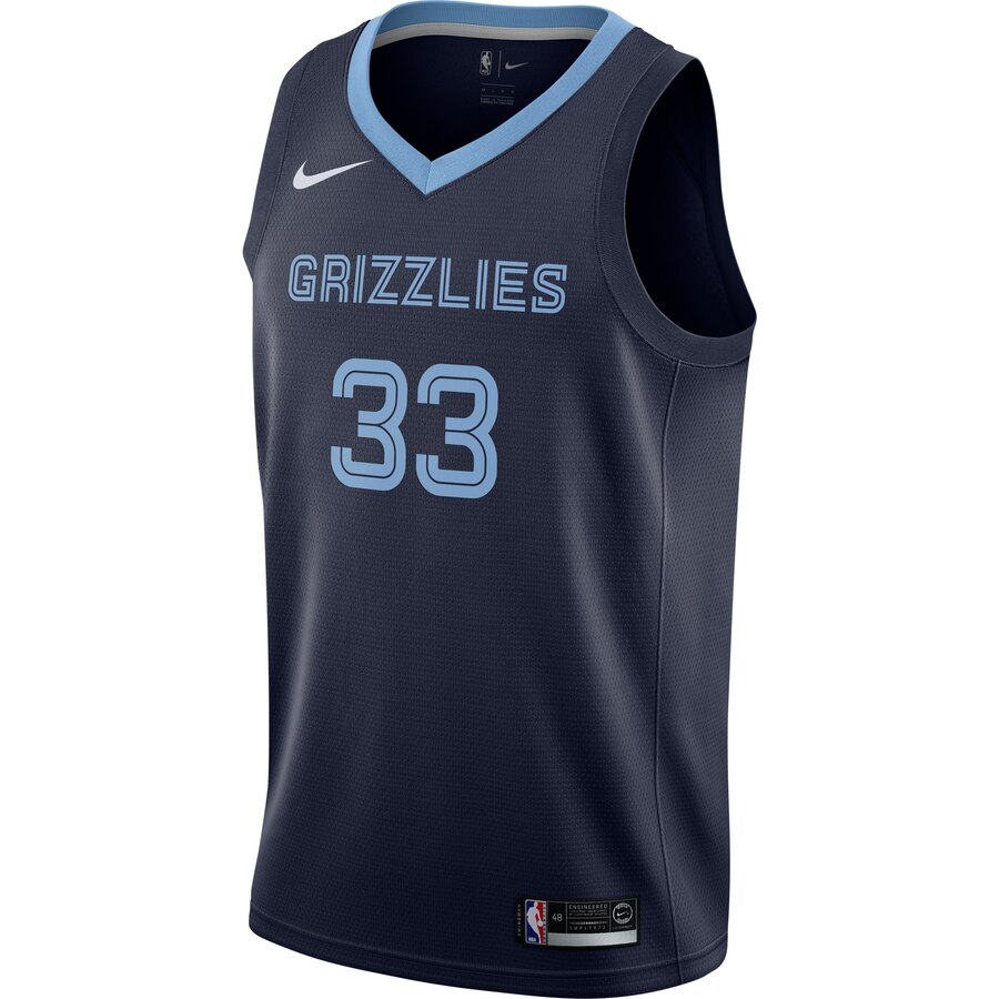 Alternative view of Marc Gasol Memphis Grizzlies Replica Swingman Basketball Jersey - Icon Edition - Navy