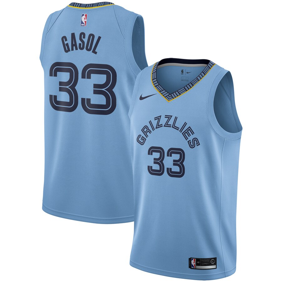 Marc Gasol Memphis Grizzlies Replica Swingman Basketball Jersey - Statement Edition - Light Blue