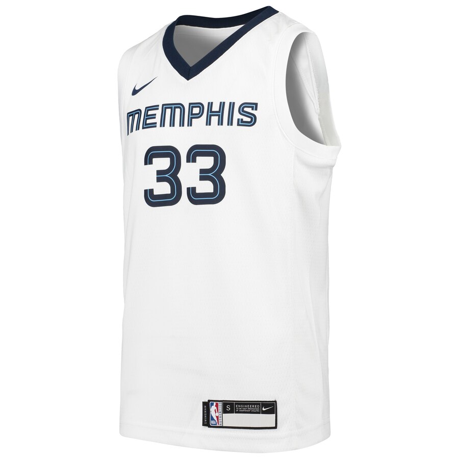 Alternative view of Marc Gasol Memphis Grizzlies Youth Swingman Basketball Jersey - Association Edition - White