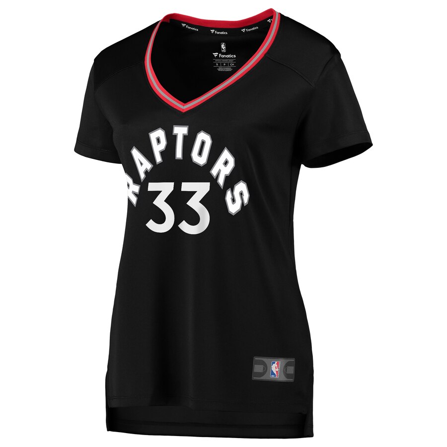 Alternative view of Marc Gasol Toronto Raptors Fanatics Branded Women's Fast Break Replica Player Basketball Jersey - Statement Edition - Black
