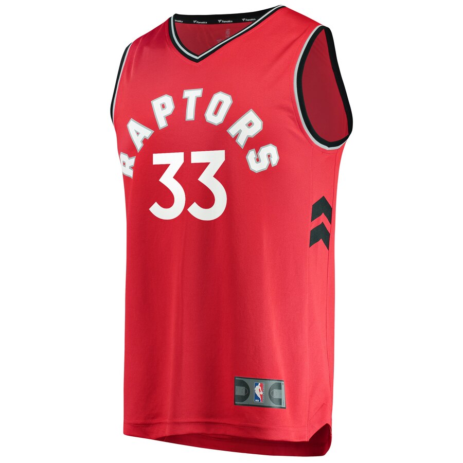 Alternative view of Marc Gasol Toronto Raptors Fanatics Branded Youth Fast Break Replica Basketball Jersey Red - Icon Edition