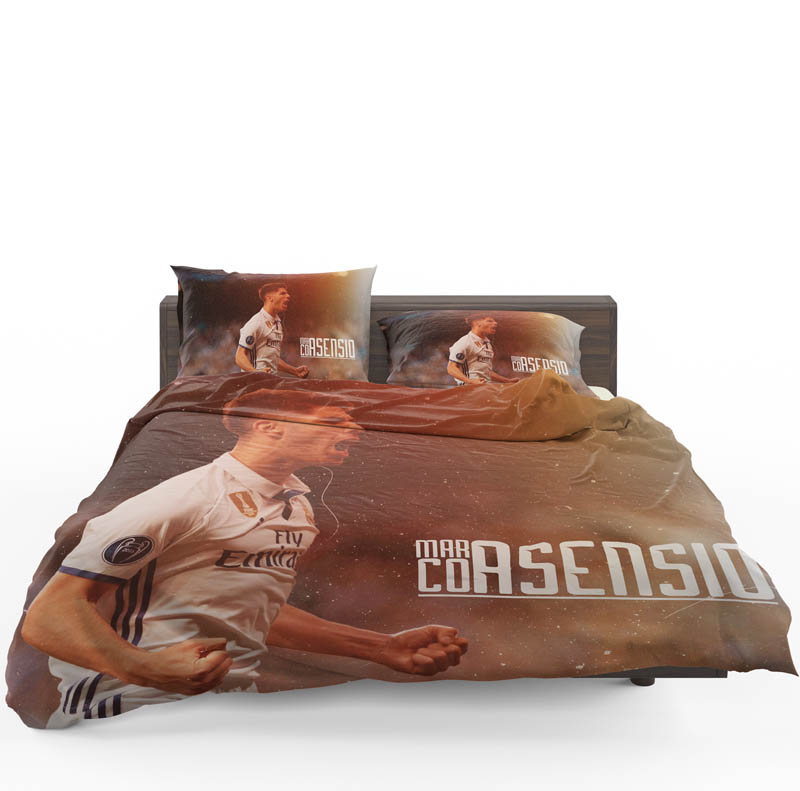Alternative view of Marco Asensio Read Madrid Spain Footballer Bedding Set - Custom Bedding Set