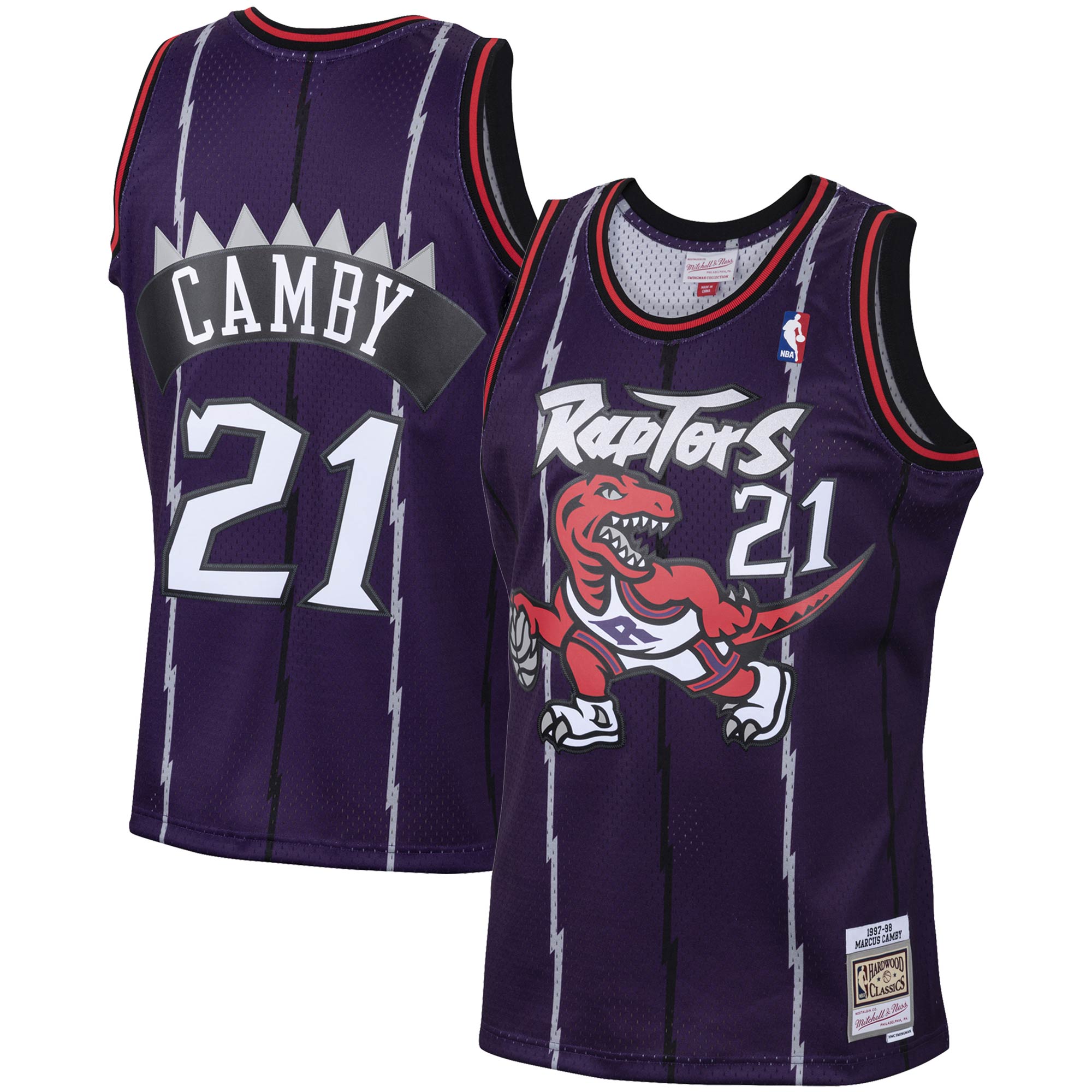 Marcus Camby Toronto Raptors Mitchell & Ness 2001/02 Hardwood Classics Swingman Basketball Jersey - Purple