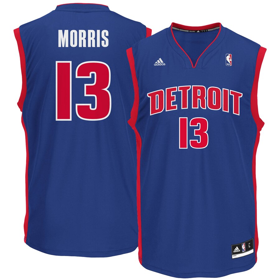 Marcus Morris Detroit Pistons Adidas Road Replica Basketball Jersey - Royal