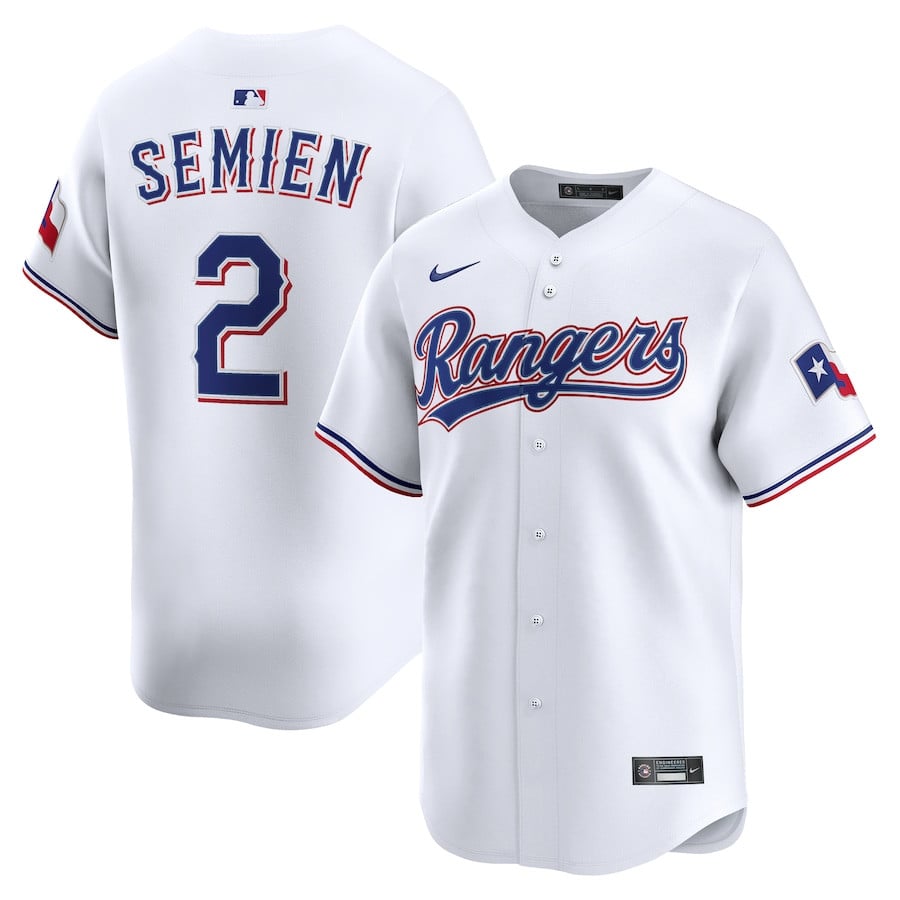 Marcus Semien 2 Texas Rangers Alternate Limited Player Men Baseball Jersey - White - JS654 