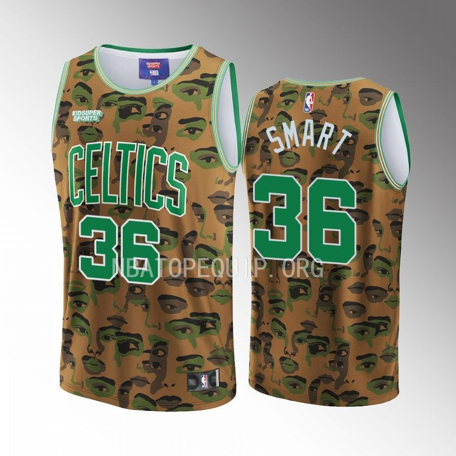 Marcus Smart 36 Boston Celtics NBA & KidSuper Studios Unisex Hometown Basketball Jersey - JS442