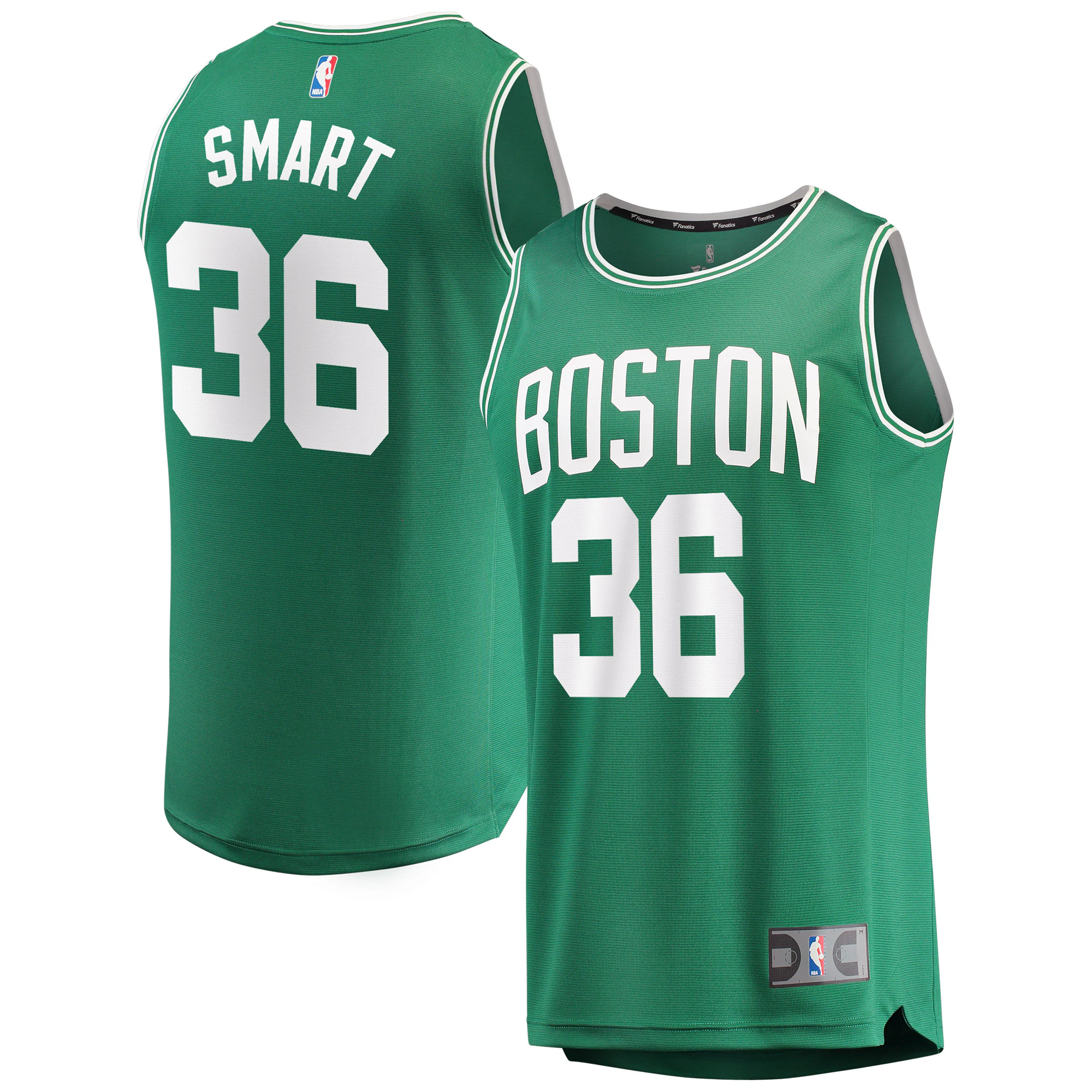 Alternative view of Marcus Smart Boston Celtics Fanatics Branded Fast Break Replica Player Basketball Jersey - Green