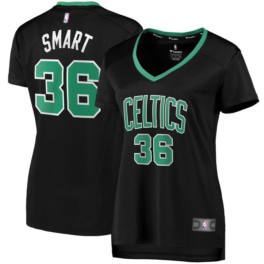 Marcus Smart Boston Celtics Fanatics Branded Women's Fast Break Replica Player Basketball Jersey - Statement Edition - Black