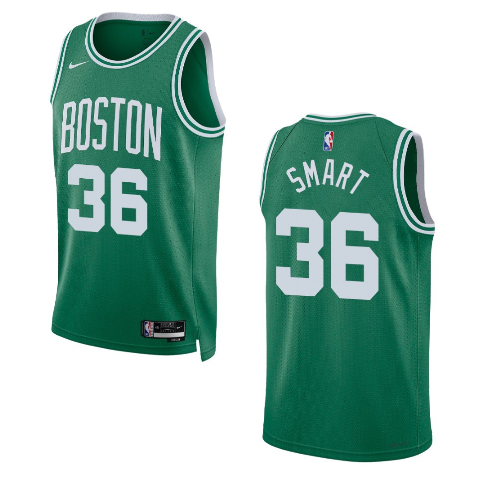 Marcus Smart Kelly Green Icon Edition 2022-23 Boston Celtics Swingman Basketball Jersey