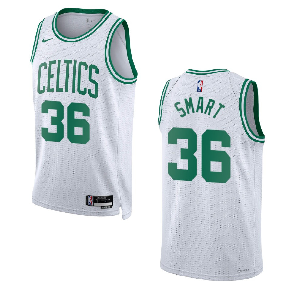 Marcus Smart White Association Edition 2022-23 Boston Celtics Swingman Basketball Jersey