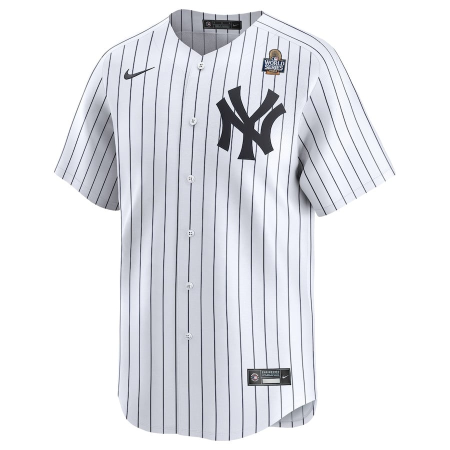 Alternative view of Marcus Stroman 0 New York Yankees 2024 World Series Home Limited Player Men Baseball Jersey - White 