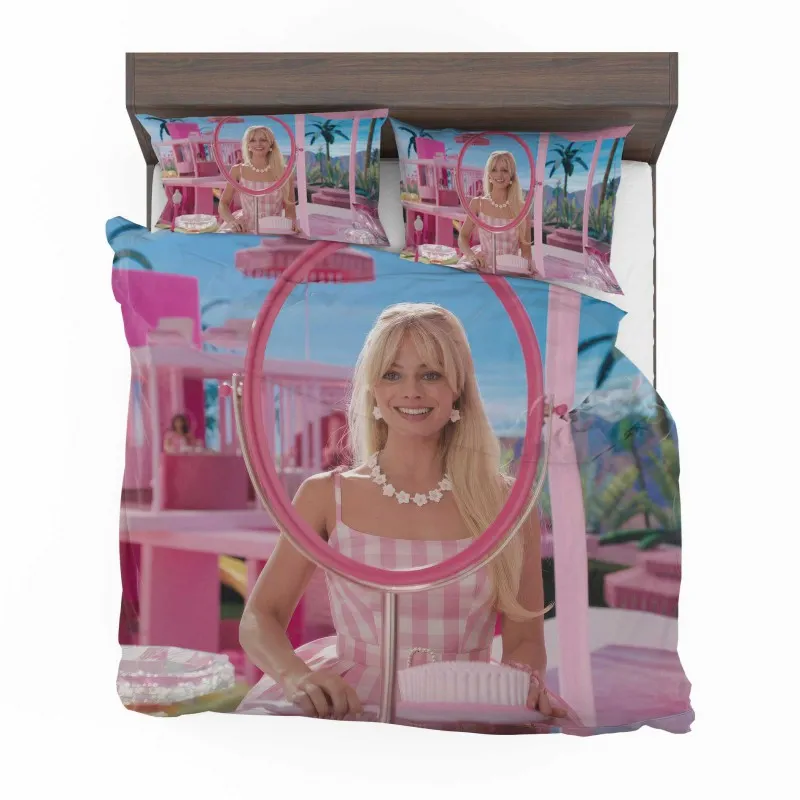 Alternative view of Margot Robbie Barbies Movie Reimagined Bedding Set - Custom Bedding Set