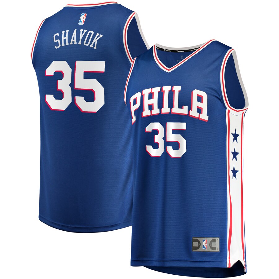 Marial Shayok Philadelphia 76ers Fanatics Branded Fast Break Replica Basketball Jersey Royal - Icon Edition