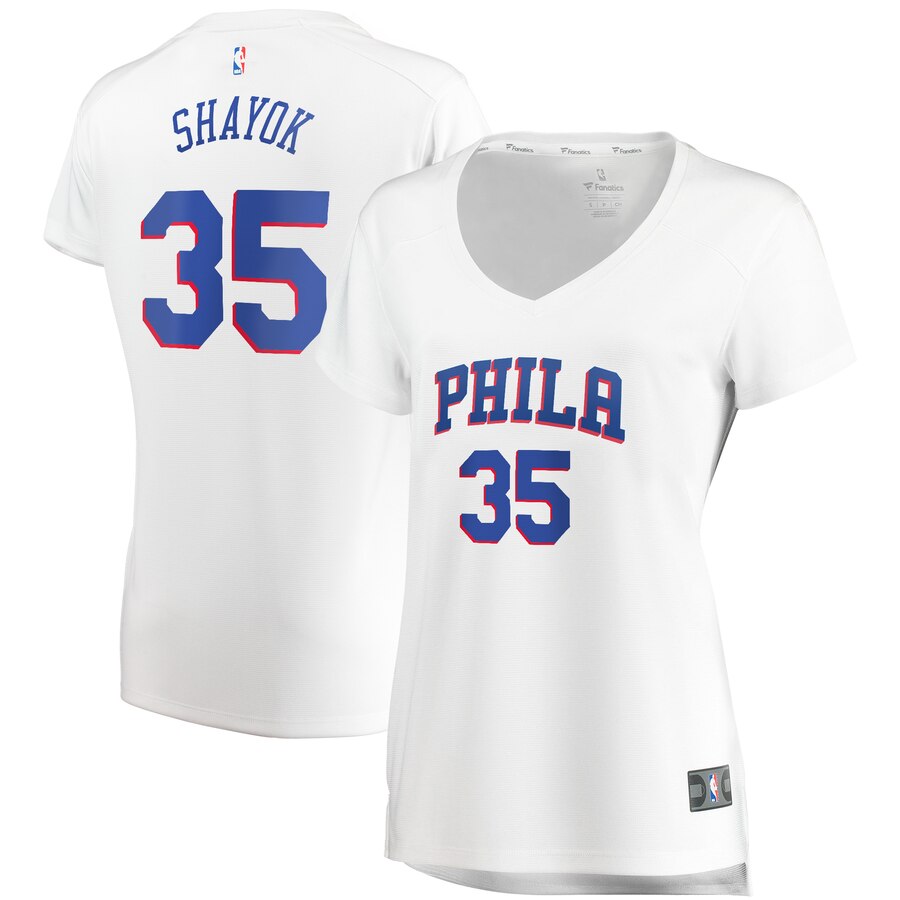 Marial Shayok Philadelphia 76ers Fanatics Branded Women's Fast Break Replica Basketball Jersey White - Association Edition
