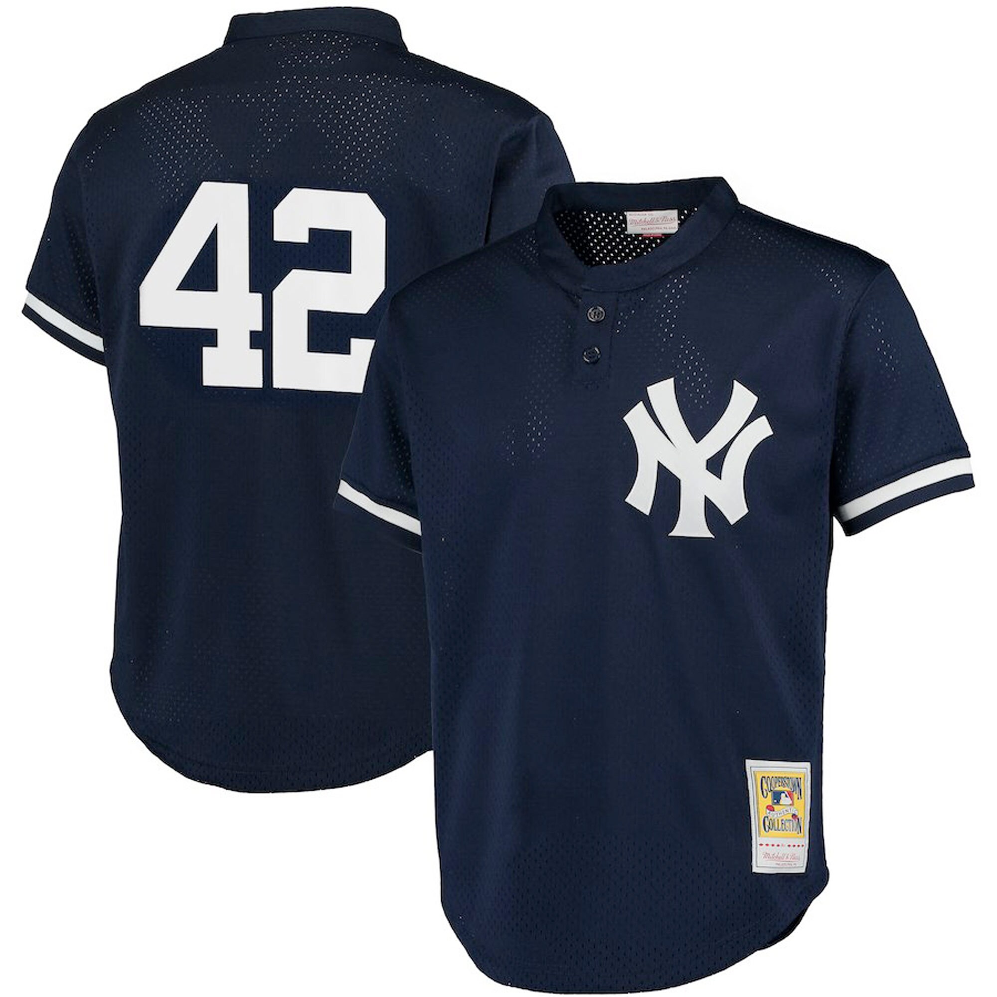 Mariano Rivera New York Yankees Mitchell & Ness Cooperstown Collection Big & Tall Mesh Batting Practice Baseball Jersey - Navy