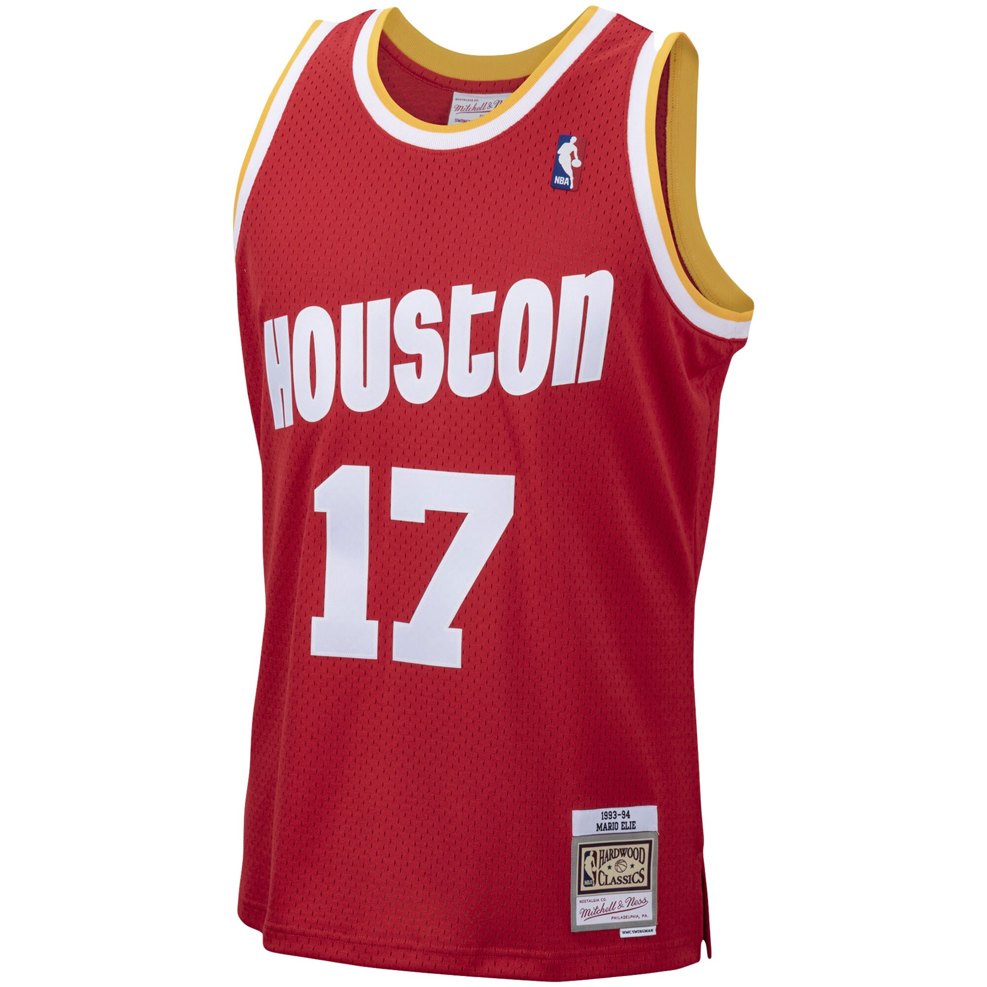 Alternative view of Mario Elie Houston Rockets Mitchell & Ness 1993/94 Hardwood Classics Swingman Basketball Jersey - Red