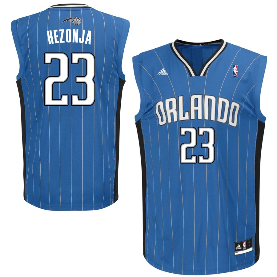 Alternative view of Mario Hezonja Orlando Magic Adidas Replica Basketball Jersey - Blue